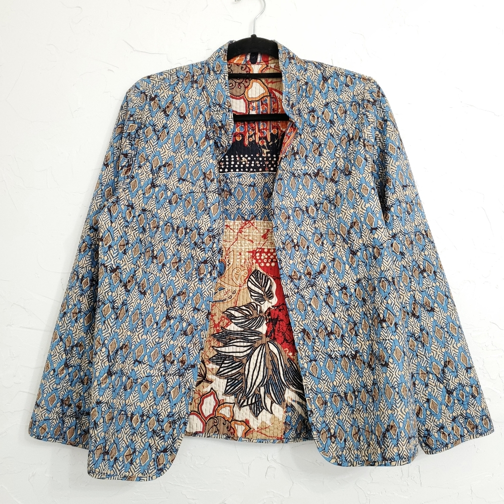 Quilted Reversible Patterned Lightweight Jacket - image 2